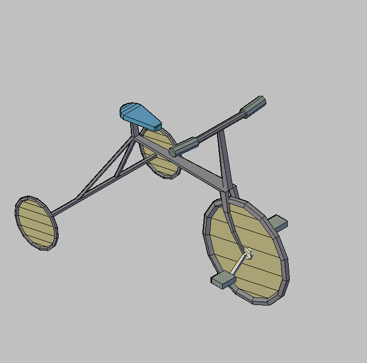 Bloque Autocad Vista de Bicicleta en 3D